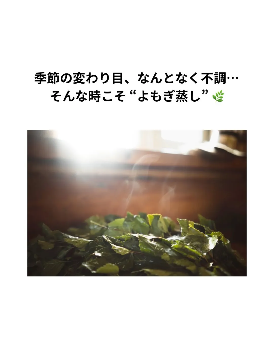 季節の変わり目は心も身体も揺らぎやすい時期